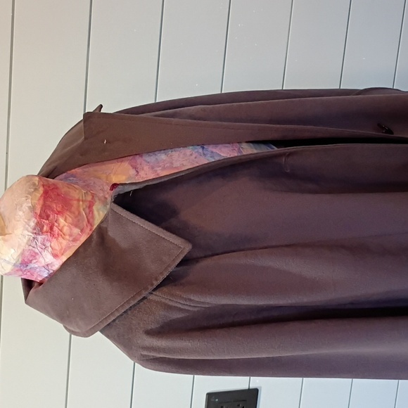 Vintage All Weather Cape Plum 80s Autumn Outerwear - Picture 6 of 6